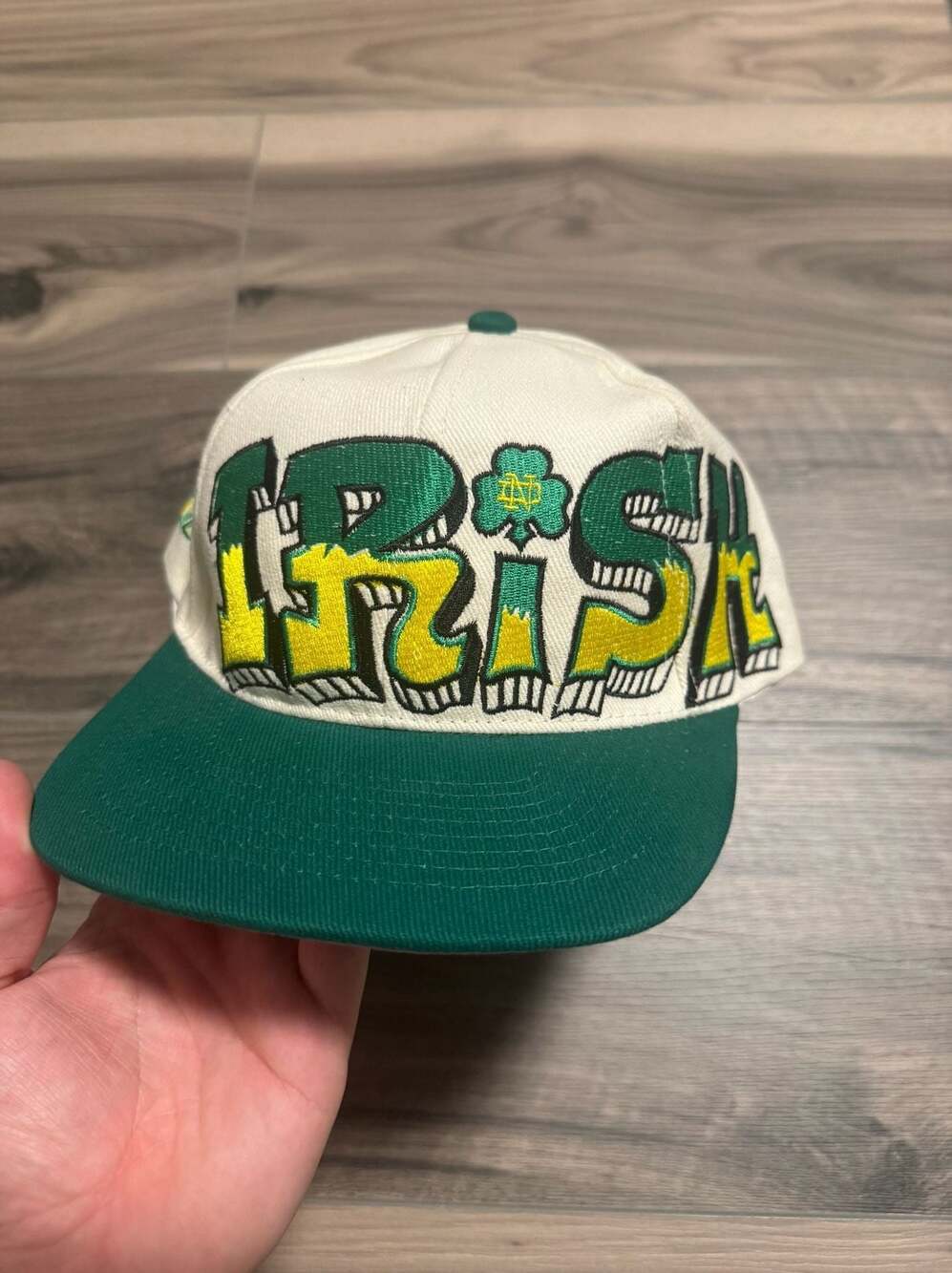 Vintage Notre Dame Fighting Irish Graffiti Top of the World Hat CUSTOM